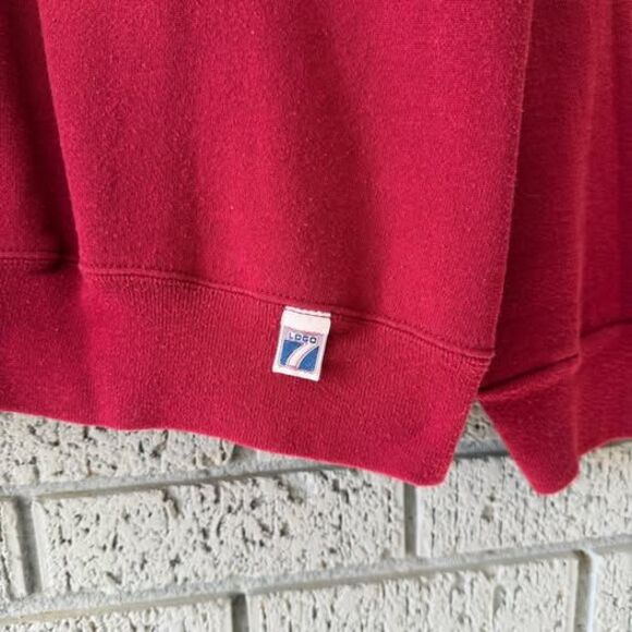 VTG Logo 7 Arkansas Razorbacks Sweatshirt Size Large Sports Football Collegiate - Picture 2 of 4